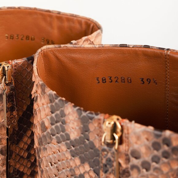 Gucci SS/15 Runway Biscotto & Taffy Python Buckled Knee-High Boots - Picture 13 of 15